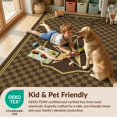 thumbnail image 4 of Design&I 8'x10' Washable Area Rug Snag-Free Farmhouse Checker Panel Layout Vintage Border Distressed Badge Flowing Dynamic for Dining Room, Large Office, Lounge, 4 of 7