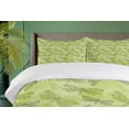thumbnail image 4 of Ambesonne Sketchy Duvet Cover Set, Floral Dragonfly Wings, 2-Calking, Pale Green Dark Green, 4 of 7
