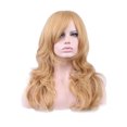 thumbnail image 3 of Perruque Blonde Mixte pour Femmes et Filles, Longue et Bouclée, Fibre Synthétique, 3 of 6