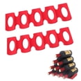 thumbnail image 2 of Silicone Wine Stacker Foldable Beer Can Rack Space Saver Wine Bottle Holder Fridge Tray Mat Red, 2 of 5
