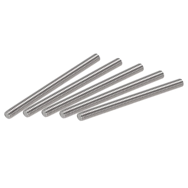 Unique Bargains M4 x 60mm Tige Entièrement Filetée 304 Filetages Main Droite en Acier Inoxydable 5 Pack