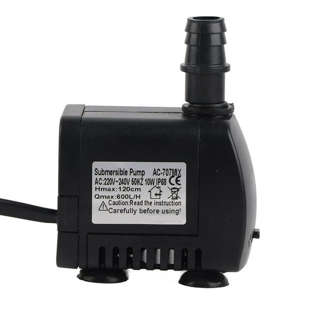 Minibomba Para Fuente De Agua De 10 W, 600 L/H, Motor Sellado, Silenciosa, Sumergible, Con Filtro Para Estanque Y Acuario