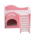 thumbnail image 1 of Castillo de animales pequeños para hámster, casa para dormir, nido, juguete para hacer ejercicio, color rosa, 1 of 5