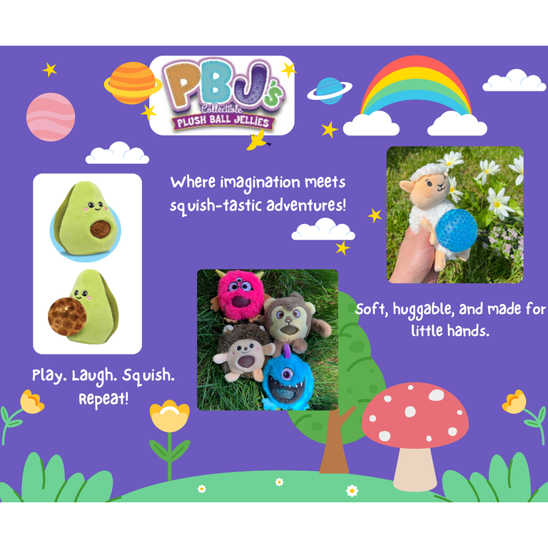 PBJ's Bravocado Plush Toy with Gel Bead Ball - Walmart.com