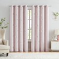thumbnail image 1 of Jubilantex - Cortinas opacas de mariposa rosa y dorada de 84 pulgadas de longitud para beb&eacute;, cuarto de beb&eacute;, habitaci&oacute;n y sala de estar, tratamiento de ventana 80% opa, 1 of 9