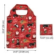 thumbnail image 3 of WIRESTER Grocery Bag Heavy Duty Reusable Foldable Groceries Tote Bag Portable And Folding Shopping Bag - Merry Christmas Black White Tuxedo Cat Playful Postures, 3 of 5