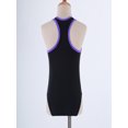 thumbnail image 6 of TiaoBug 2Pcs Kids Girls Swimming Suit One-piece Round Neck Sleeveless Jumpsuit and Shorts Set Purple 4, 6 of 7