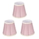 thumbnail image 1 of Pantalla de lámpara de tela E14 con Clip, 3 uds., para candelabro de vela, lámpara de pared, luz de mesa, decoración interior (púrpura claro), 1 of 8