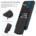 thumbnail image 4 of Allytechgroup for iPhone 16 Plus Rugged Case with Cards Holder, Heavy Duty Shockproof Hybrid PC TPU Back Cover Anti-Scratch Bumper Protective Phone Case for iPhone 16 Plus, Blue, 4 of 9