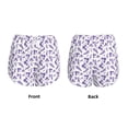 thumbnail image 3 of Balery Lavender Flowers Pattern Women's Running Shorts with Liner 2 Pockets Elastic Workout Athletic Gym Yoga Shorts-X-Large, 3 of 7