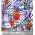 thumbnail image 1 of Soimoi Rayon Fabric Leaves & Pine Fruits Printed Craft Fabric by The Yard 56 Inch Wide, 1 of 3