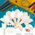 thumbnail image 4 of Miangastore 10Pack Hand Mirror Cute Light Brown Wood Reflection Dressing Table Use, 4 of 9