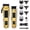 Gold, variant on Red by Kiss Cordless Clipper & Trimmer Combo Set for Hair & Beard Grooming, Professional Fade Clipper with Precision T-Blade Trimmer, Rechargeable Haircut Kit for Home & Barber Use (Black)