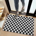 thumbnail image 2 of Black and White Checkered Pattern Door Rugs,Washable Non Slip Door Mats Indoor,Decorative Door Mats,Entry Mat Indoor for Entrance,Bedroom,Kitchen,Bathroom,20"x32", 2 of 5