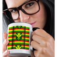 thumbnail image 2 of 3dRose, Tribal styled pattern of the Kanaka Maoli, historical flag of Hawaii, 15oz Two-Tone Black Mug, 2 of 7