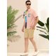 thumbnail image 4 of Lars Amadeus Camisa de patchwork de playa con botones y manga corta con estampado hawaiano para hombre Rosa M Unique Bargains Camisa, 4 of 6