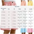 thumbnail image 4 of OGLCCG Girls Plaid Bermuda Shorts Knee Length Wide Leg Shorts with Pockets Loose Casual Elastic Waist Summer Shorts 4-14 Years, 4 of 7