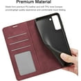 thumbnail image 5 of Premium PU Leather Flip Folio Case for Samsung Galaxy S21 5G, Protective Case with Kickstand Card Slot Magnetic Closure Shockproof Wallet Cover - Wine Red, 5 of 14