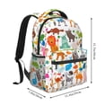 thumbnail image 3 of KLL Animals Print Casual Backpack for Men Women,Travel Casual Backpack Outdoor Activities Bag Daypack for Travel Hiking Shopping Daily, 3 of 5