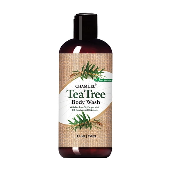 Chamuel Tea Tree Body Wash - Hecho con ingredientes naturales para combatir la picazón en la piel, el olor corporal, el pie de atleta, la picazón y los problemas de las uñas de los pies - Perfumado or