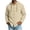 Khaki, variant on GrmtClth Mens Cotton Linen Shirts Button Down Hoodies Long Sleeve Casual Beach Tops Lightweight Fashion Shirt with Hood for All Season L
