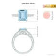 thumbnail image 6 of ANGARA Natural 3 ct Aquamarine Solitaire Engagement Ring with Milgrain in 14K White Gold for Women (Size-10x8mm) | March Birthstone, Anniversary, Jewelry Gift for Women | Natural Aquamarine Ring, 6 of 10