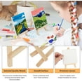 thumbnail image 3 of 44pcs Mini Canvas and Easel, Small Canvas Painting Set Includes 4 x 4 Inches Canvases, Paint Brushes, Paint Palette and Acrylic, Wooden Mini Easels with Art Canvases for Artists Art Party, 3 of 7
