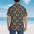 thumbnail image 6 of Balery Flower Butterfly Print Men's Hawaiian Shirts Short Sleeve Beach Shirt Relaxed Fit Vacation Button Down Shirts-Small, 6 of 9