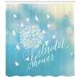 thumbnail image 3 of Ambesonne Blue Shower Curtain, Clear Sky Flowers, 69"Wx75"L, Sky Blue Cream and White, 3 of 3