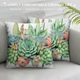 thumbnail image 3 of JEUXUS Green Succulent Pillow Cover Watercolor Botanical Plants Decor Cushion Cover for Bedroom Couch Car Wild Outdoor Gradient Leaves Cushion Case for Kids Teens Adults, 3 of 5