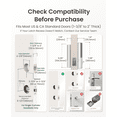 thumbnail image 3 of DESLOC K120 Smart Lock with Built-in WiFi, GPT 3D Fingerprint Keyless Entry Door Lock, 15000mAh Rechargeable Battery, IP65 Waterproof BHMA Grade 3 Deadbolt, Silver, 3 of 10