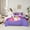 Purple Pink White, variant on Manfei Stars Unicorn 7 Pieces Bedding Comforter Set,Colorful Rainbow Full Bedding Set Lightweight,Galaxy Universe Fitted Sheet Flat Sheet,Super Cozy Alphabet Bedroom Decorative,Reversible