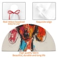 thumbnail image 4 of Sikiie Colorful Dachshund Art 30-48 inches {designName} Print Christmas Tree Skirt Snowman Xmas Tree Skirt with Edge Christmas Decorations for Holiday Party-30", 4 of 7