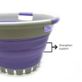 thumbnail image 4 of SAMMART Collapsible Plastic 3 handled Oval Laundry Basket - Foldable Pop Up Storage Container/Organizer - Portable Washing Tub - Space Saving Hamper/Basket, 4 of 7