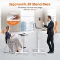 thumbnail image 3 of Mobile Desk Workstation with Wheels, Portable Small Rolling Standing Desk, Mobile Standing Desk, Standing Table, Laptop Desk, Computer Desk, Adjustable Height, 3 of 6