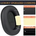 thumbnail image 3 of SOULWIT Replacement Earpads for Sony Inzone H7(WH-G700)/H9(WH-G900N) Wireless Gaming Headset, Ear Pads Cushions with Softer Protein Leather, Noise Isolation Foam - H7 PL Black, 3 of 4
