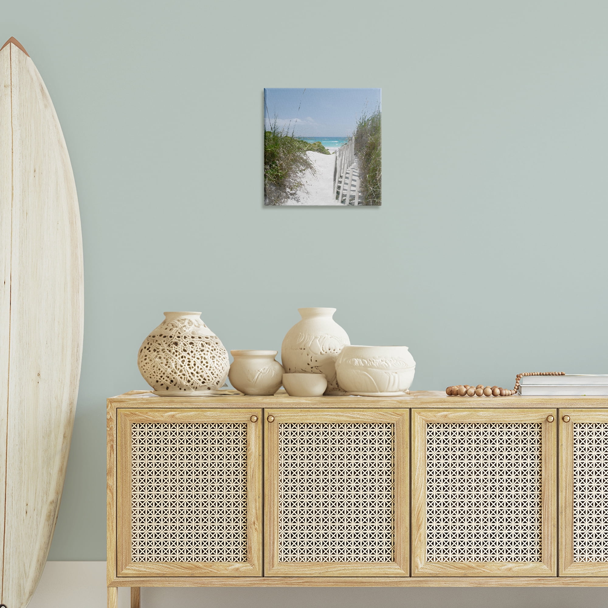 Stupell Industries To The Sea Landscape Coastal Photography Gallery Wrapped Canvas Art Print Wall Art, 17 x 17