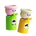 thumbnail image 4 of Vaso y soporte para cepillo de dientes, estante para enjuague bucal, organizador resistente para colgar en la pared. 2 piezas Verde Amarillo, 4 of 9