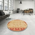 thumbnail image 4 of Ahgly Company Machine Washable Indoor Square Abstract Pumpkin Orange Area Rugs, 5' Square, 4 of 7