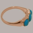 thumbnail image 3 of LBG British Made 18k Rose Gold Natural Turquoise Womens Statement Ring - 33 size options - Size 9.25, 3 of 7