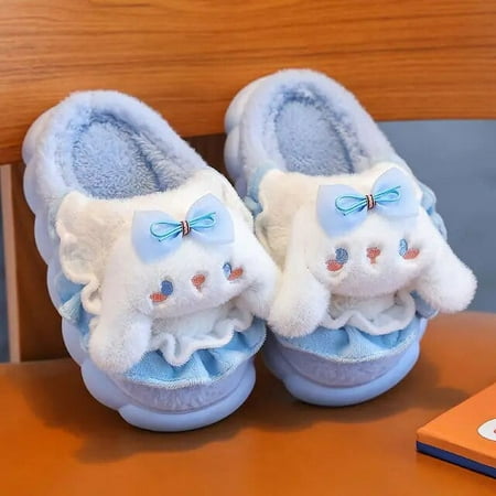 

Sanrio Parent-child Cotton Slippers Pochacco Kurome Cinnamoroll Autumn and Winter Home Warm Fur Shoes Winter Baby Fur Slipper