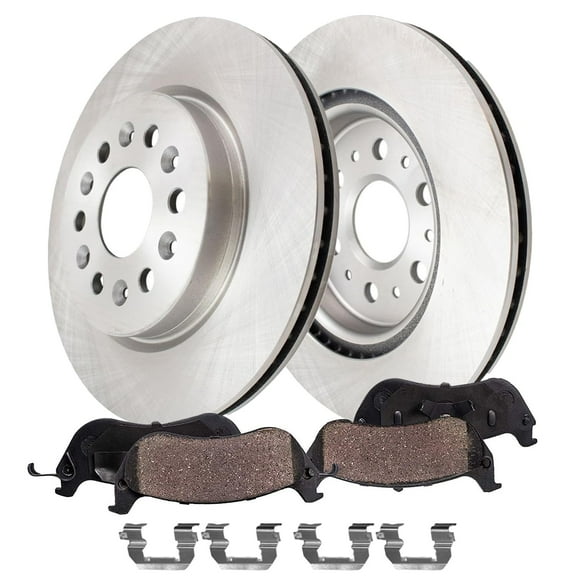 Detroit Axle - Rear Brake Kit for 2017-2021 GMC Acadia Cadillac XT5 2018-2021 Buick Enclave, Disc Brakes Rotors Ceramic Brake Pads Replacement: 12.40" inch Rotors