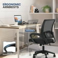 thumbnail image 3 of MoNiBloom Set of 2 Office Chairs Mid Back Swivel Lumbar Support Desk Chairs, Height Adjustable Ergonomic Mesh Computer Chairs with Armrest, Black, 3 of 11