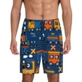 thumbnail image 1 of Fotbe Funny Steam Train Pantalones Cortos de Pijama para Hombre, Ropa de Dormir, Pantalones de Pijama Cortos para Hombre-Large, 1 of 6
