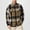 Khaki, variant on Zylanna Men's Button Down Shirts, Turndown Collar Flannel Plaid Long Sleeve Casual Tops for Men Gray