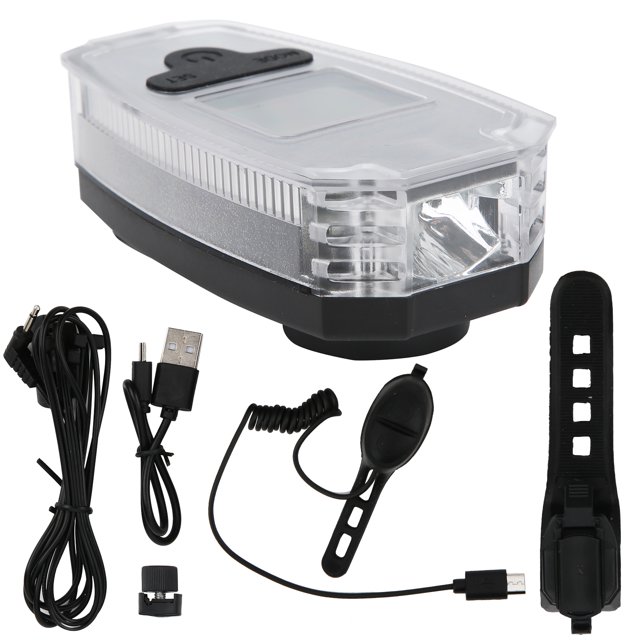 Luz delantera multifuncional para bicicleta, velocímetro, pantalla LED, advertencia de bocina para ciclismo