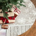 thumbnail image 4 of Xmas Tree Skirt, Holiday Plush Tree Skirt 35-Inch with Snowflake Pattern, Christmas Decoration for Home and Parties Style B, 4 of 7