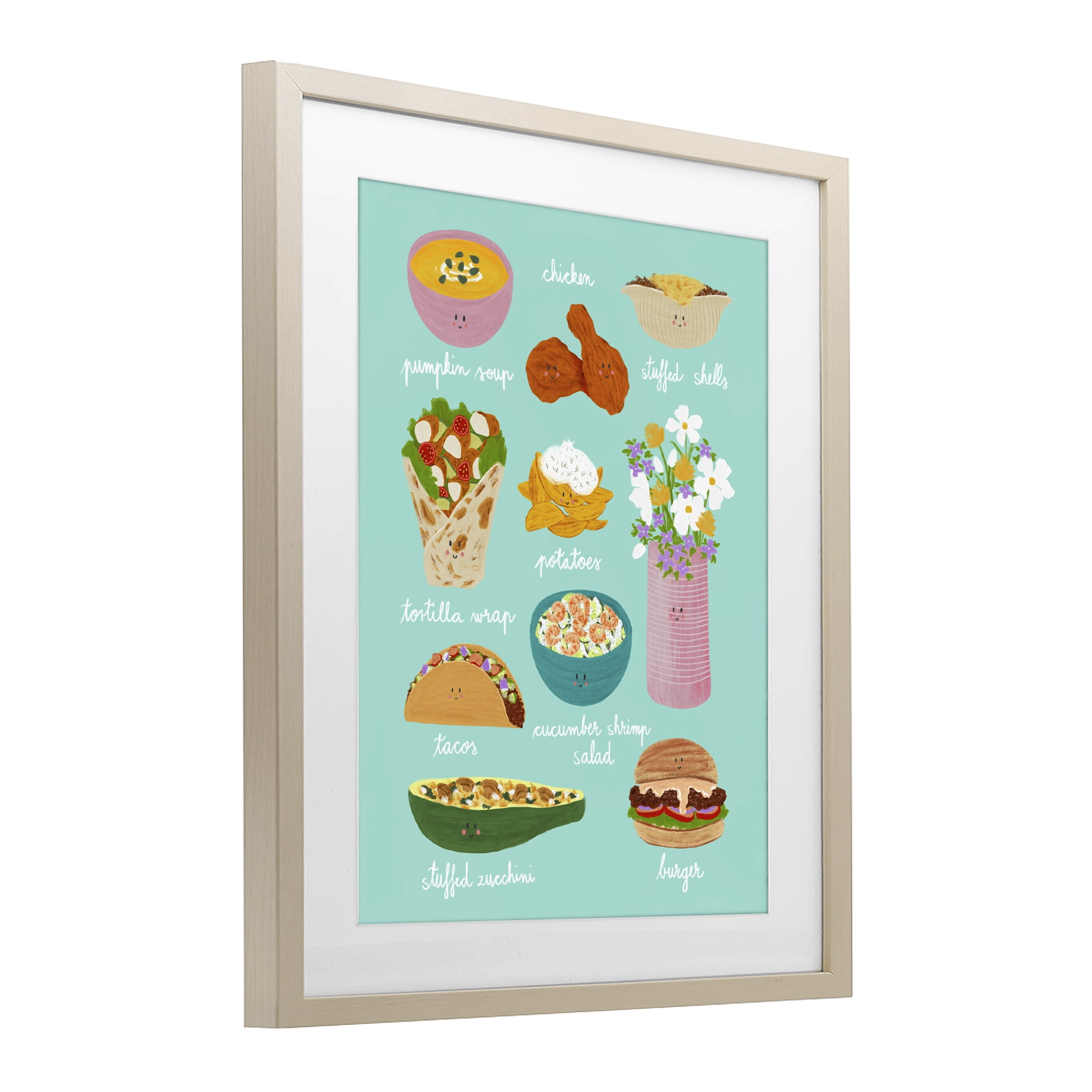 Stupell Industries Gourmet Lunch Food Collection Birch Framed Print Under Glass, design by Metka Hiti