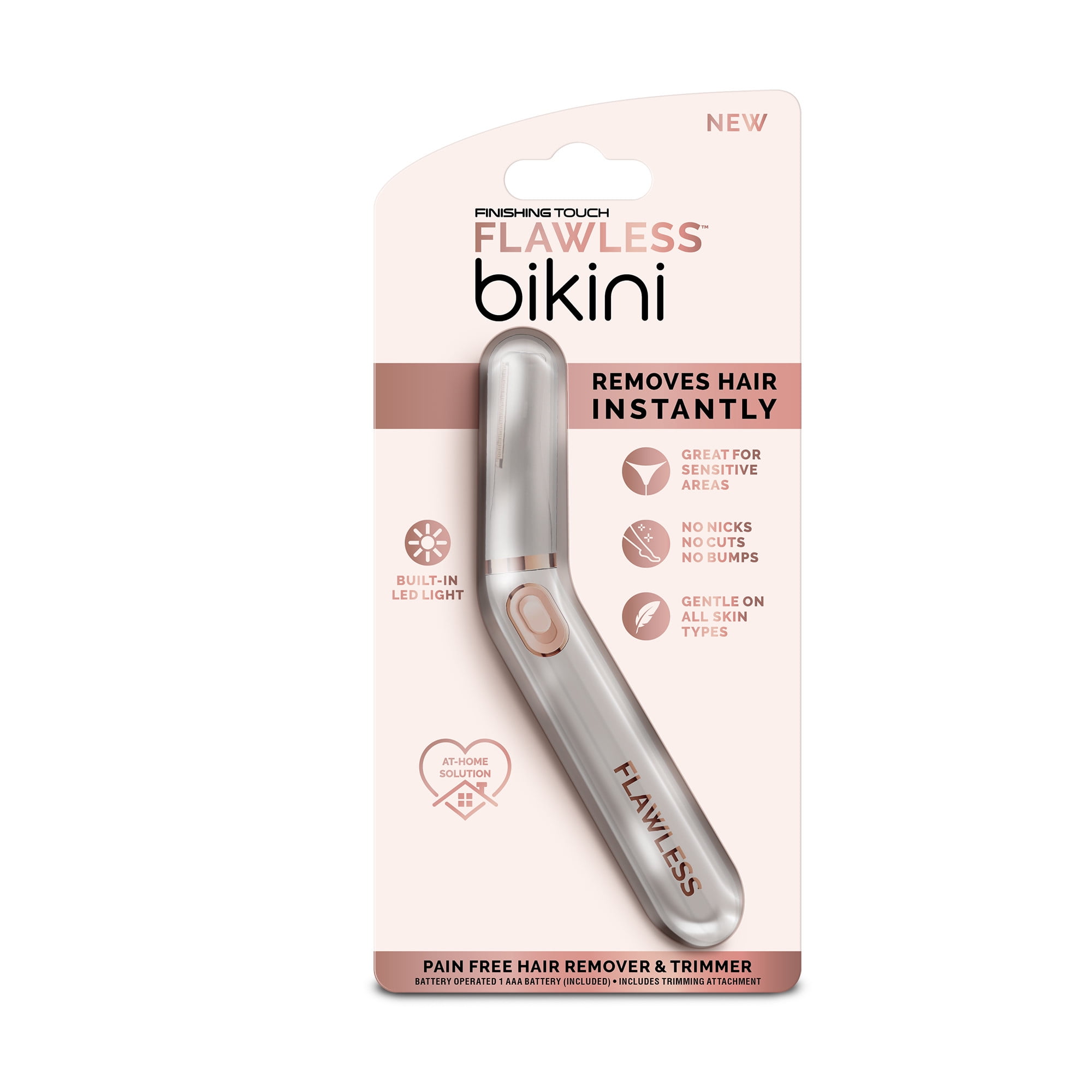 obligatorisk eventyr mareridt Finishing Touch Flawless Bikini Shaver and Trimmer Hair Remover for Women,  Dry Use Electric Razor, Personal Groomer for Intimate Ladies Shaving, No  Bump, Smooth Shave - Walmart.com