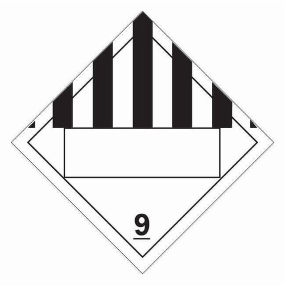 Brady DOT Container Placard,10-3/4" Label W 60388